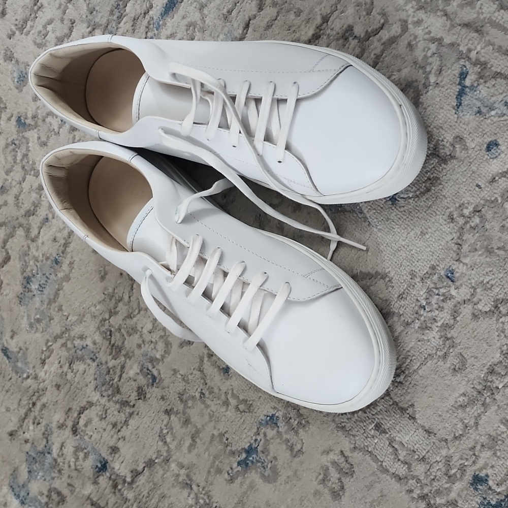 Mens IDRESE calf skin off white sneakers. Sz 13. Made in Italy